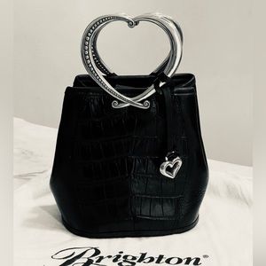 Brighton Black Mini Bucket Handbag